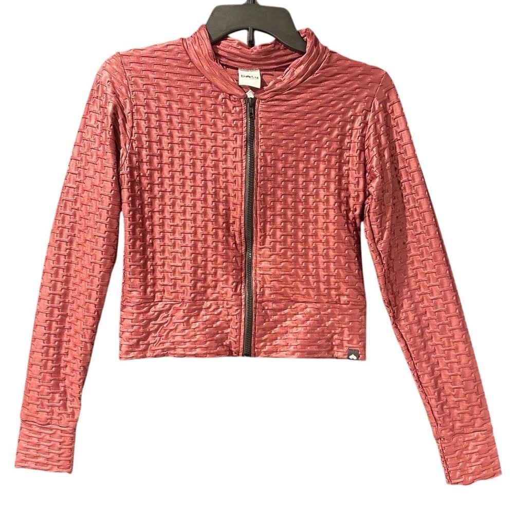 Pink Cropped Track Jacket Booty by Brabants Womens Soft Girl Athleisure
